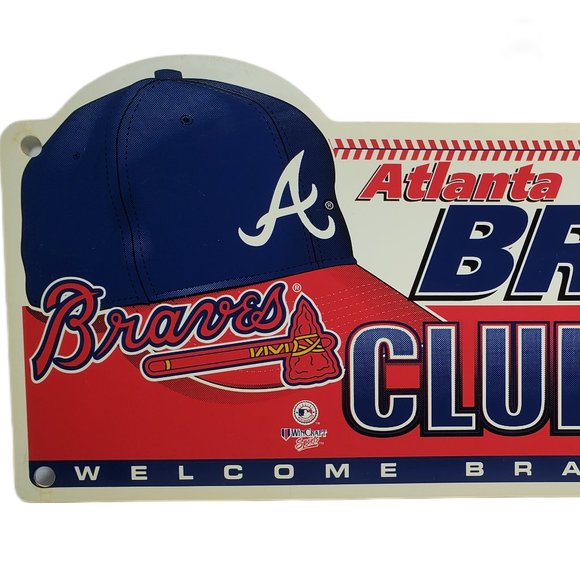 Vintage 1998 MLB Atlanta Braves Clubhouse Sign - Picture 3 of 4
